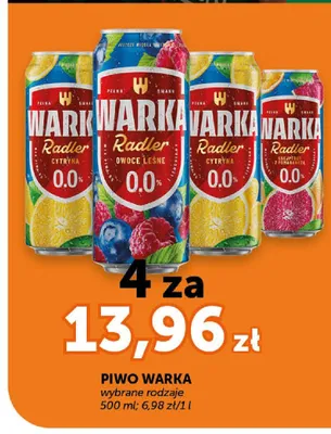 Piwo bezalkoholowe Warka Radler Owoce Leśne promocja w Groszek