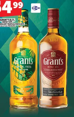 Whisky Grant's Triple Wood promocja w TOPAZ