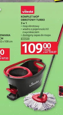Komplet mop obrotowy Turbo 3 w 1 Vileda promocja w Selgros