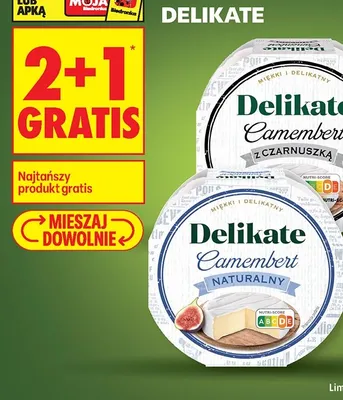 Ser Camembert Delikate naturalny promocja w Biedronka