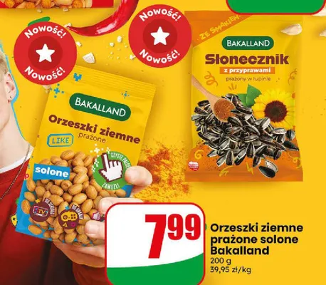 Orzeszki ziemne prażone solone Bakalland promocja w Dino