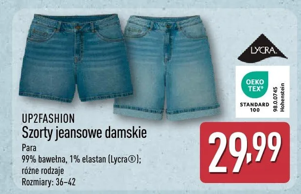 Szorty jeansowe damskie UP2Fashion promocja w Aldi