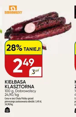 Kiełbasa klasztorna Dobrowolscy promocja w Chata Polska