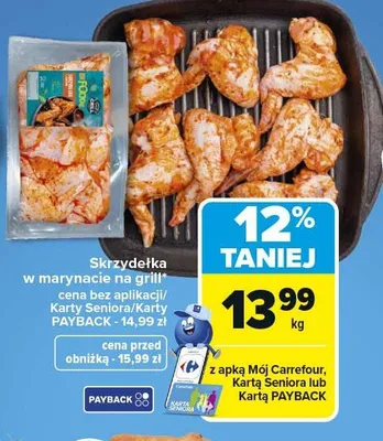 Skrzydełka w marynacie na grill promocja w Carrefour