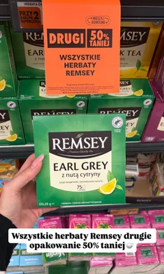 Herbata czarna Remsey Earl Grey z nutą cytryny promocja w Biedronka