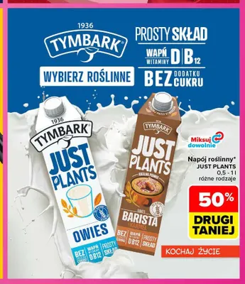 Napój roślinny Just Plants Tymbark promocja w Carrefour