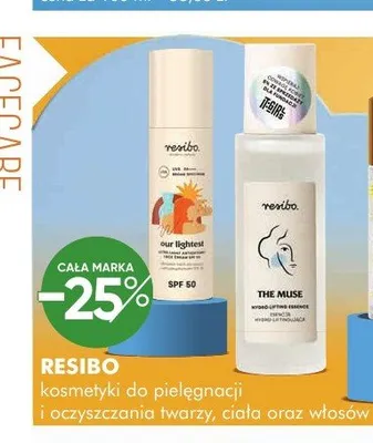 Kosmetyki do pielęgnacji i oczyszczania twarzy ciała oraz włosów Resibo promocja w Super-Pharm