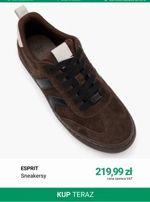Sneakersy Esprit promocja w Deichmann
