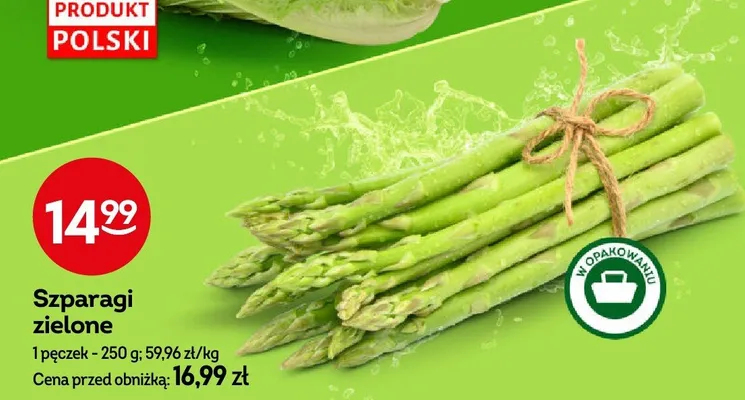 Szparagi zielone promocja w Żabka