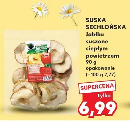 Jabłka suszone ciepłym powietrzem promocja w Kaufland