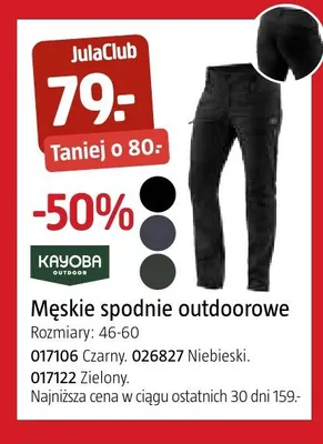 Męskie spodnie outdoorowe Kayoba promocja w Jula