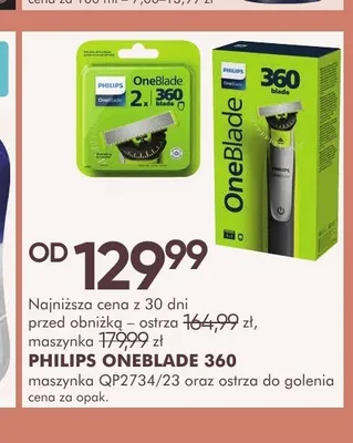 Ostrza do golenia Philips OneBlade 360 2-pak promocja w Super-Pharm