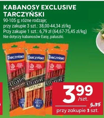 Kabanosy exclusive tarczyński promocja w Stokrotka