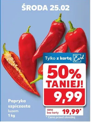 Papryka szpiczasta luzem promocja w Kaufland