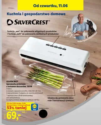Zgrzewarka próżniowa SILVERCREST z zestawem akcesoriów 130W promocja w Lidl