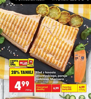 Filet z łososia atlantyckiego porcja rodzinna Marinero promocja w Biedronka