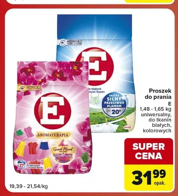 Proszek do prania E do tkanin kolorowych promocja w Carrefour Market