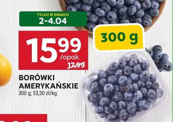 Borówki amerykańskie promocja w Stokrotka