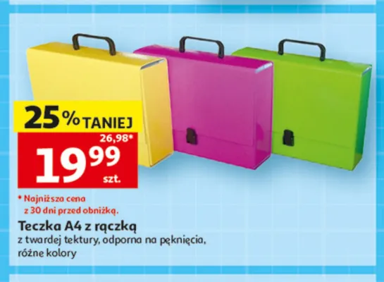 Teczka A4 z rączką promocja w Auchan