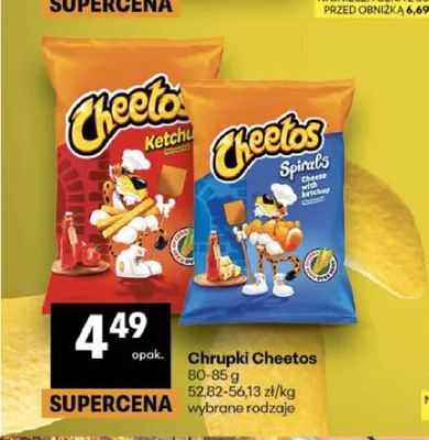 Chrupki Cheetos Spirals Cheese with Ketchup promocja w Delikatesy Centrum