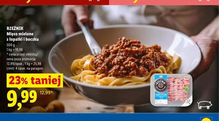 Mięso mielone z łopatki i boczku Rzeźnik promocja w Lidl