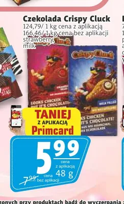 Czekolada Crispy Cluck milk promocja w Prim Market