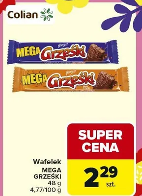 Wafelek Mega Grzeski promocja w Carrefour Market