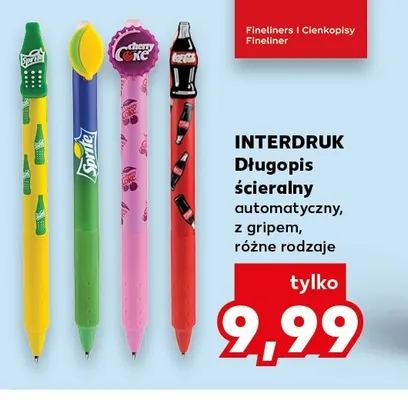 Długopis ścieralny automatyczny z gripem Interdruk promocja w Kaufland