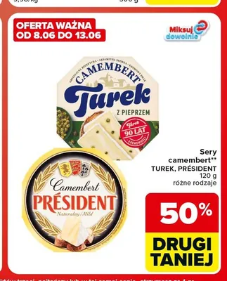 Ser camembert z pieprzem Turek promocja w Carrefour Market