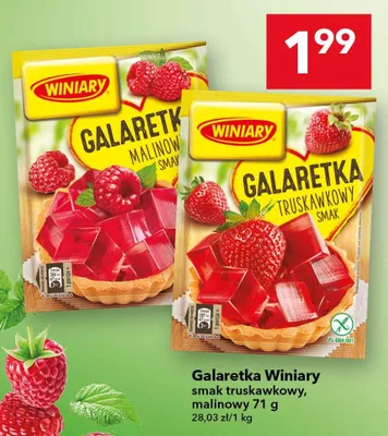 Galaretka Winiary smak malinowy promocja w LEWIATAN