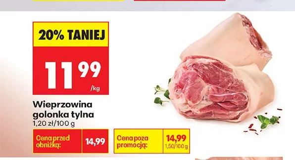 Wieprzowina golonka tylna promocja w Biedronka