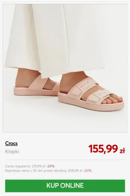 Klapki Crocs promocja w eobuwie.pl