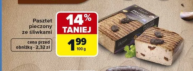 Pasztet pieczony ze śliwkami Wędzarnia Dubielak promocja w Carrefour