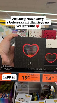 Bokserki prezentowe na Walentynki 2-pak promocja w Biedronka