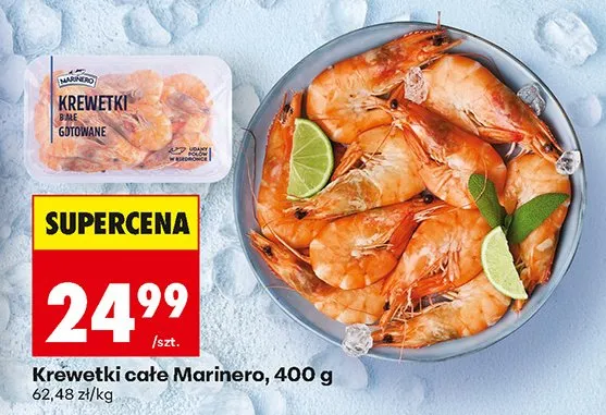 Krewetki całe Marinero promocja w Biedronka