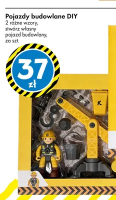 Pojazdy budowlane DIY 2 różne wzory, stwórz własny pojazd budowlany, za szt. promocja w Tedi