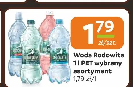 Woda Rodowita 1l PET promocja w Społem Częstochowa