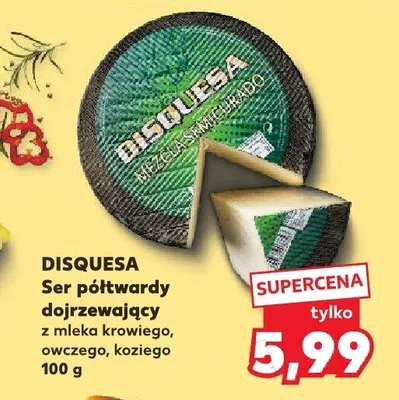 Ser półtwardy dojrzewający z mleka krowiego, owczego, koziego promocja w Kaufland