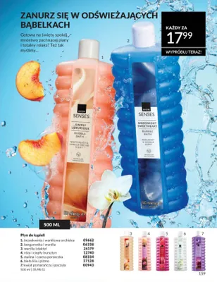 Płyn do kąpieli Avon Senses bergamotka i wanilia promocja w AVON