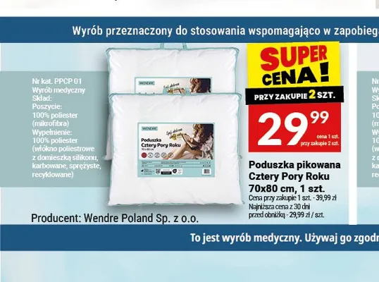 Poduszka pikowana Cztery Pory Roku Wendre promocja w Twój Market