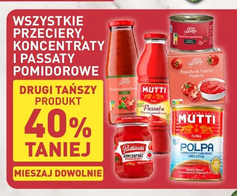 Przeciery, koncentraty i passaty pomidorowe promocja w Aldi