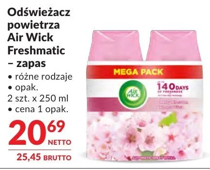 Odświeżacz powietrza Air Wick Freshmatic - zapas różne rodzaje promocja w Makro