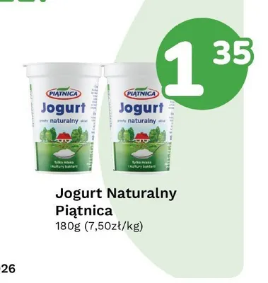 Jogurt naturalny Auchan promocja w Limonka