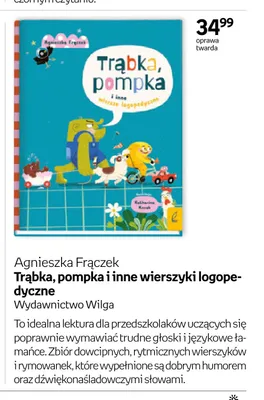 Książka Trąbka, pompka i inne wierszyki logopedyczne promocja w Empik