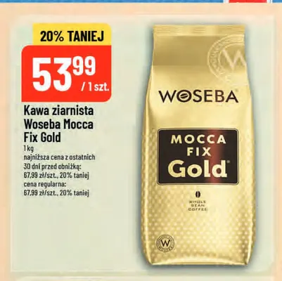 Kawa ziarnista Woseba Mocca Fix Gold promocja w POLOmarket