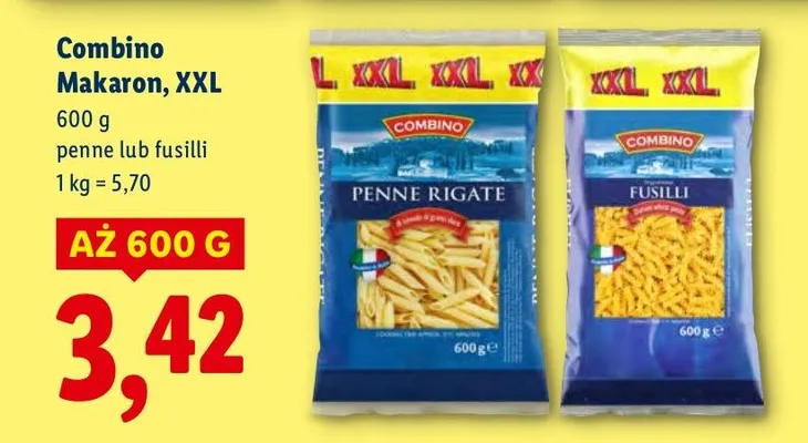 Makaron penne, XXL promocja w Lidl