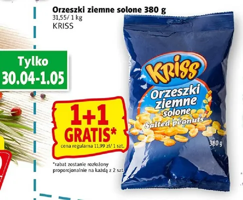 Orzeszki ziemne solone Kriss promocja w Prim Market