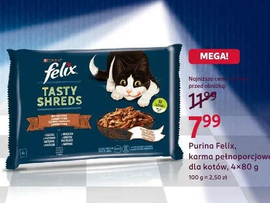 Karma pełnoporcjowa dla kotów promocja w Rossmann