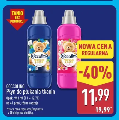 Płyn do płukania tkanin Coccolino promocja w Aldi