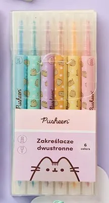 Zakreślacze dwustronne Pusheen promocja w Biedronka